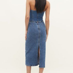 Midi denim skirt